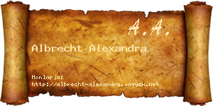 Albrecht Alexandra névjegykártya