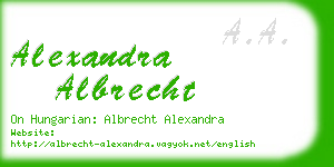 alexandra albrecht business card
